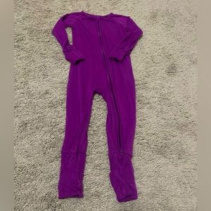 12-18 month little sleepies purple solid zippy
